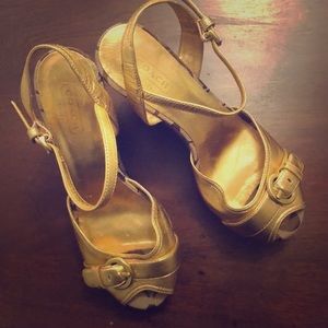 Coach Gold Wedges